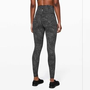 Lululemon Align Pant 28" Free Spirit Ice Grey Black